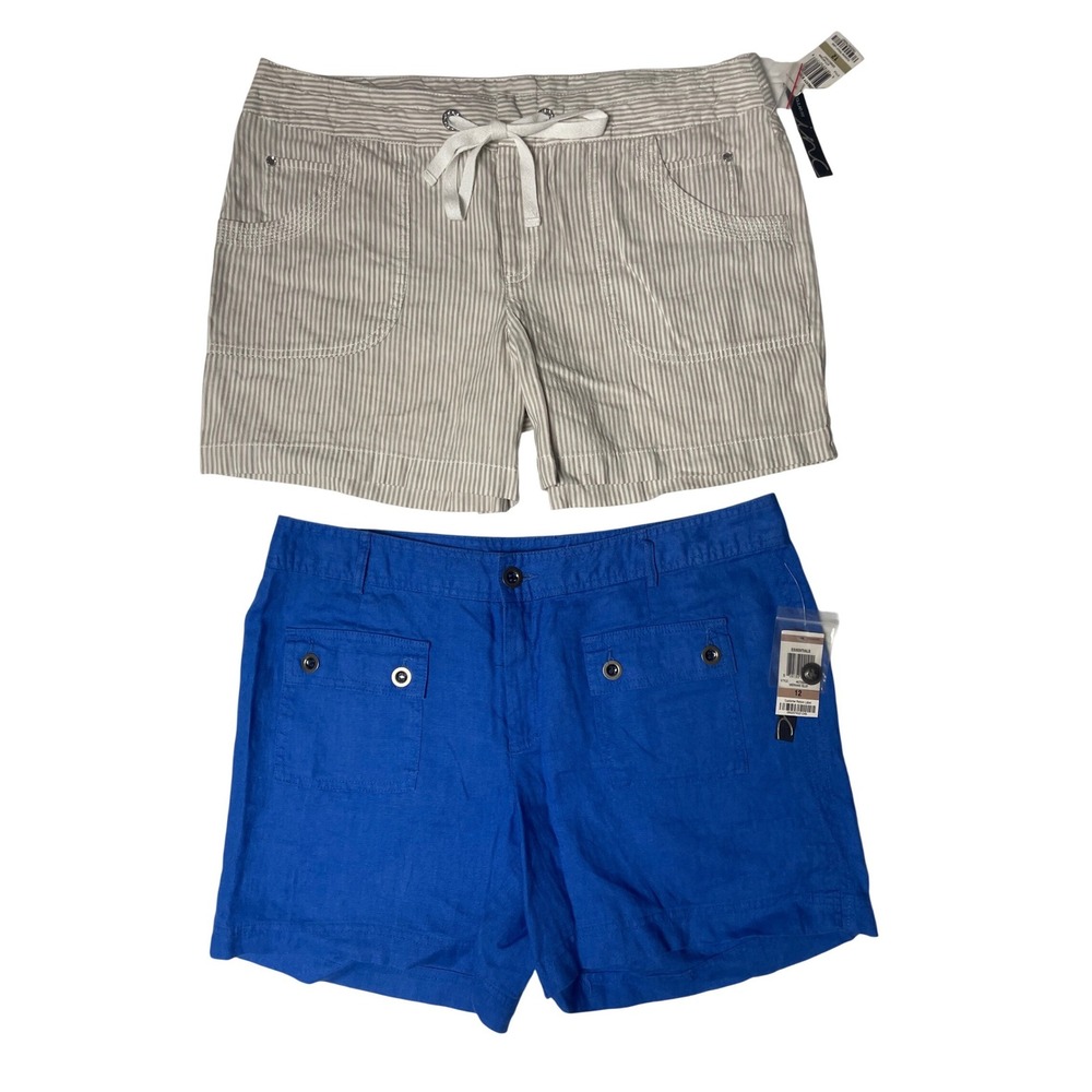 INC International Concepts Linen Shorts Bundle Women's 12